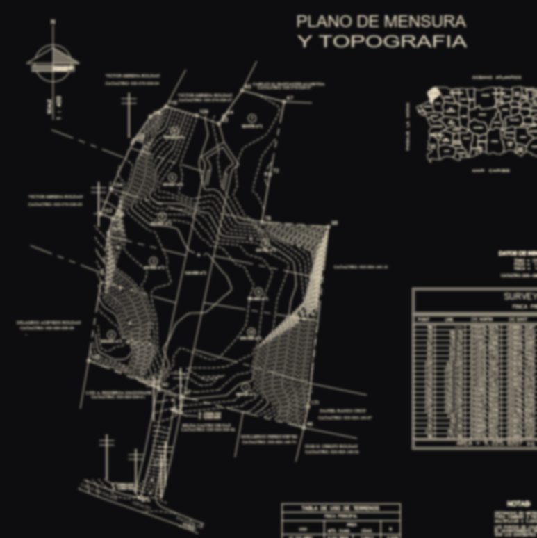 Plano de mensura y topografía de la subdivisión Camaceyes, 10 solares en Aguadilla, Puerto Rico